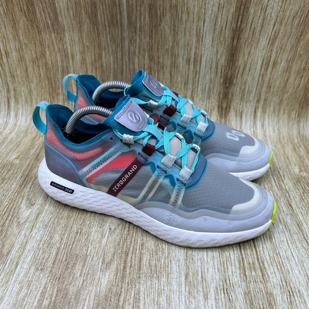 Cole Haan Zerogrand Outpace Runner Womens Size 6 Grey Teal Sneakers Shoes W19639